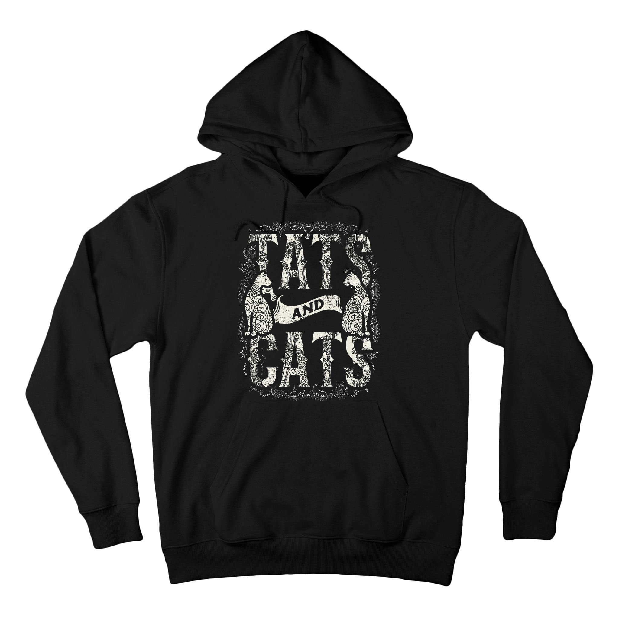 Tats And Cats Tattooist Tattoo Body Art Tattooing Cat Kitten Tall Hoodie