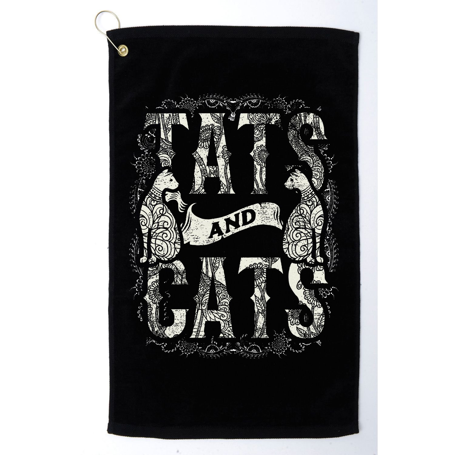 Tats And Cats Tattooist Tattoo Body Art Tattooing Cat Kitten Golf Towel