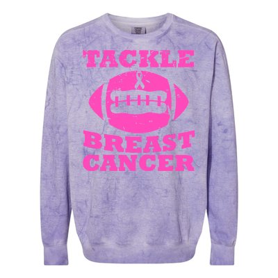 Tackle Breast Cancer Colorblast Crewneck Sweatshirt