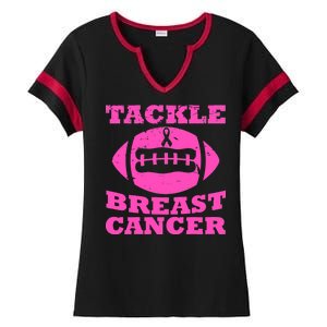 Tackle Breast Cancer Ladies Halftime Notch Neck Tee