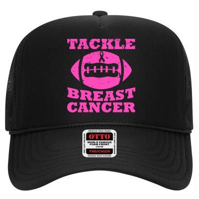 Tackle Breast Cancer High Crown Mesh Back Trucker Hat