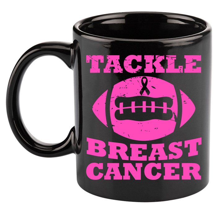 Tackle Breast Cancer 11oz C Handle Ceramic Mug