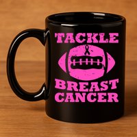 Tackle Breast Cancer 11oz C Handle Ceramic Mug