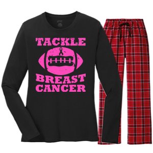 Tackle Breast Cancer Women's Long Sleeve Flannel Pajama Set 