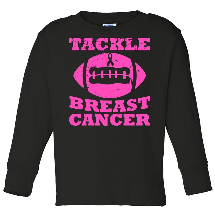 Tackle Breast Cancer Toddler Long Sleeve Shirt