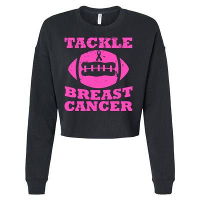 Tackle Breast Cancer Cropped Pullover Crew