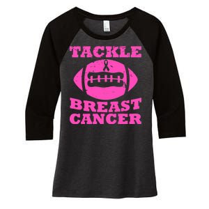 Tackle Breast Cancer Women's Tri-Blend 3/4-Sleeve Raglan Shirt