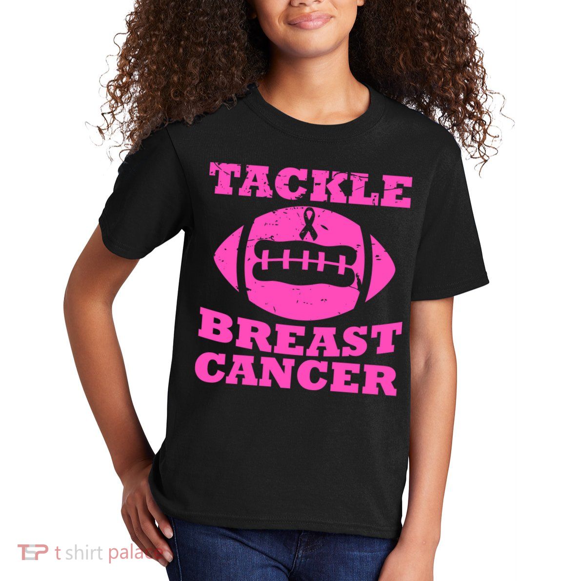 Tackle Breast Cancer Kids T-Shirt