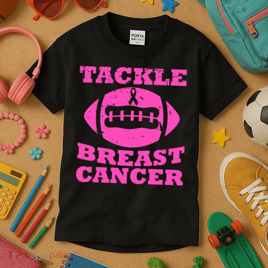 Tackle Breast Cancer Kids T-Shirt