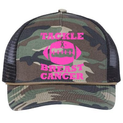 Tackle Breast Cancer Retro Rope Trucker Hat Cap