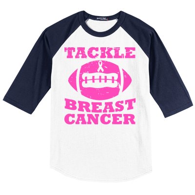 Tackle Breast Cancer Baseball Sleeve Shirt