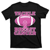 Tackle Breast Cancer Awareness Football  T-Shirt