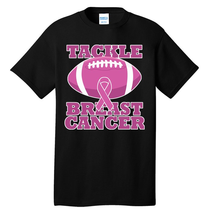 Tackle Breast Cancer Awareness Football  Tall T-Shirt