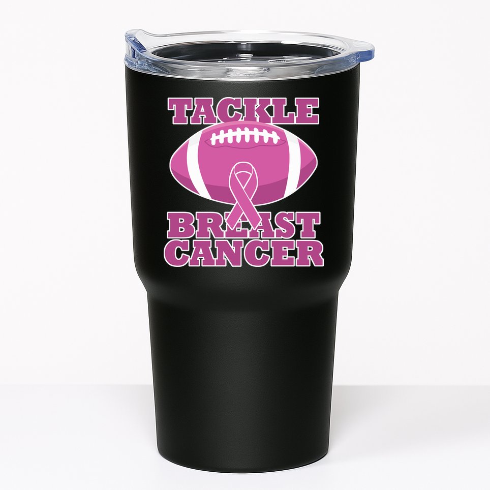 Tackle Breast Cancer Awareness Football  Tumbler