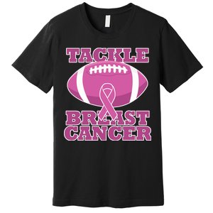 Tackle Breast Cancer Awareness Football  Premium T-Shirt