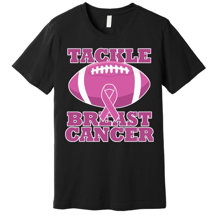 Tackle Breast Cancer Awareness Football  Premium T-Shirt