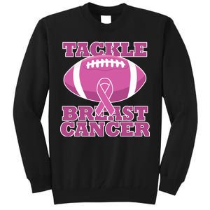 Tackle Breast Cancer Awareness Football  Tall Sweatshirt