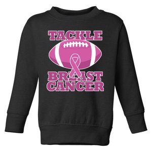 Tackle Breast Cancer Awareness Football  Toddler Sweatshirt