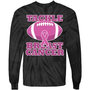 Tackle Breast Cancer Awareness Football  Tie-Dye Long Sleeve Shirt