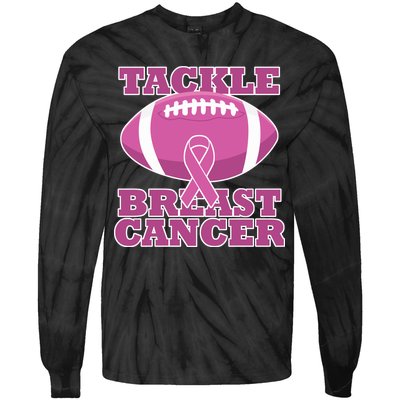 Tackle Breast Cancer Awareness Football  Tie-Dye Long Sleeve Shirt