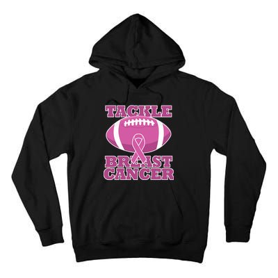 Tackle Breast Cancer Awareness Football  Tall Hoodie