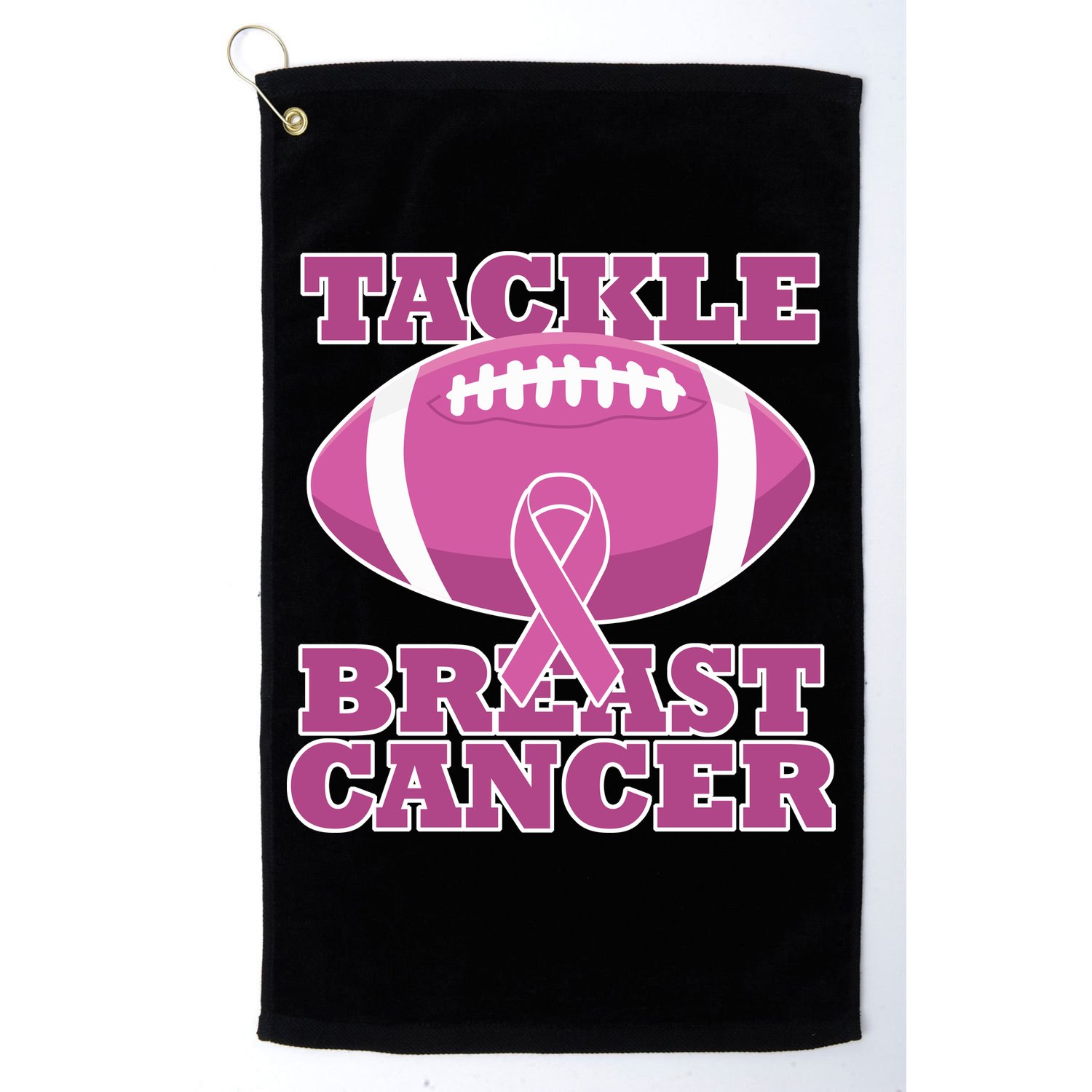 Tackle Breast Cancer Awareness Football  Golf Towel