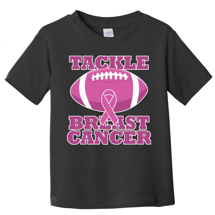 Tackle Breast Cancer Awareness Football  Toddler T-Shirt