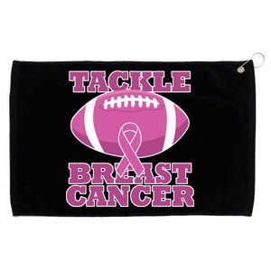 Tackle Breast Cancer Awareness Football  Grommeted Golf Towel