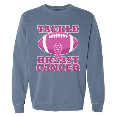 Tackle Breast Cancer Awareness Football  Garment-Dyed Sweatshirt