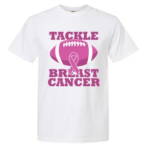 Tackle Breast Cancer Awareness Football  Garment-Dyed Heavyweight T-Shirt