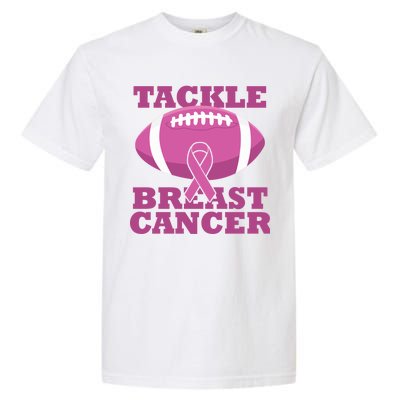 Tackle Breast Cancer Awareness Football  Garment-Dyed Heavyweight T-Shirt