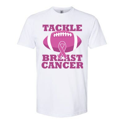 Tackle Breast Cancer Awareness Football  Softstyle® CVC T-Shirt