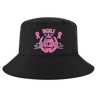Tackle Breast Cancer Football Pink Ribbon Cool Comfort Performance Bucket Hat