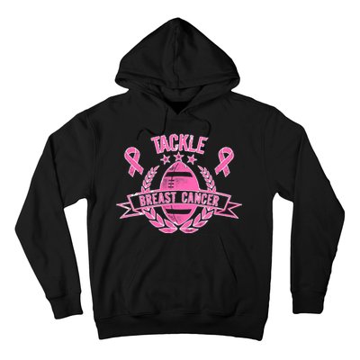 Tackle Breast Cancer Football Pink Ribbon Hoodie