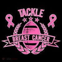 Tackle Breast Cancer Football Pink Ribbon Tall T-Shirt