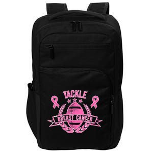 Tackle Breast Cancer Football Pink Ribbon Impact Tech Backpack