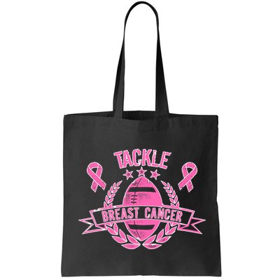 Tackle Breast Cancer Football Pink Ribbon Bag