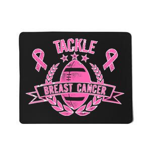 Tackle Breast Cancer Football Pink Ribbon Mousepad