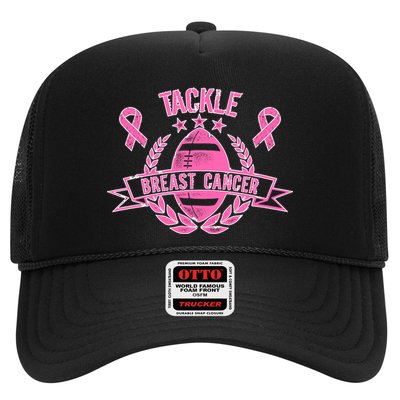 Tackle Breast Cancer Football Pink Ribbon Trucker Hat