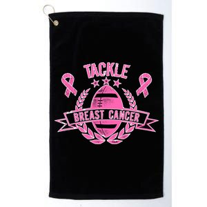 Tackle Breast Cancer Football Pink Ribbon Platinum Collection Golf Towel