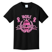 Tackle Breast Cancer Football Pink Ribbon Kids T-Shirt