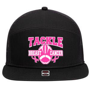 Tackle Breast Cancer1 7 Panel Mesh Trucker Snapback Hat