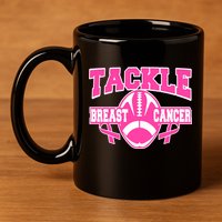 Tackle Breast Cancer1 11oz C Handle Ceramic Mug