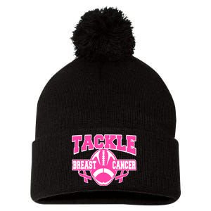 Tackle Breast Cancer1 Pom Pom 12in Knit Beanie