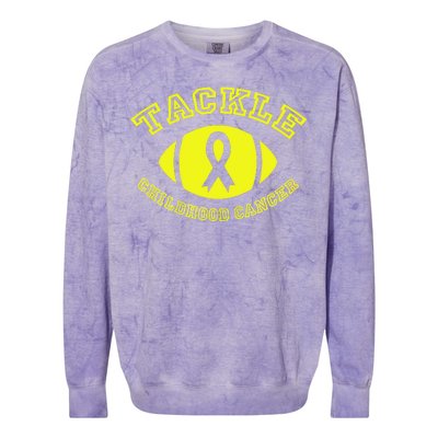 Tackle Childhood Cancer Colorblast Crewneck Sweatshirt