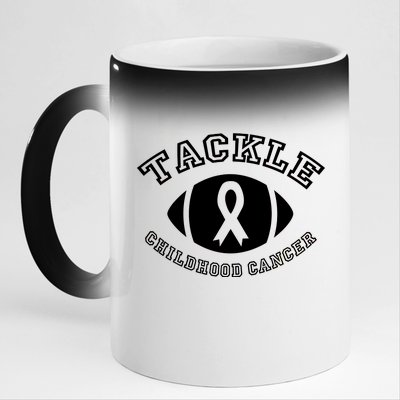 Tackle Childhood Cancer 11oz Black Color Changing Mug