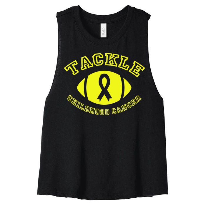 Tackle Childhood Cancer Women's Racerback Cropped Tank