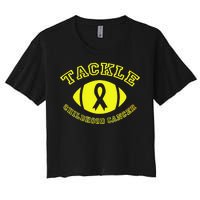 Tackle Childhood Cancer Women's Crop Top Tee