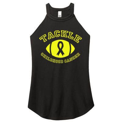 Tackle Childhood Cancer Women's Perfect Tri Rocker Tank