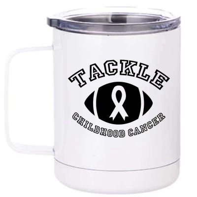 Tackle Childhood Cancer 12 oz Stainless Steel Tumbler Cup